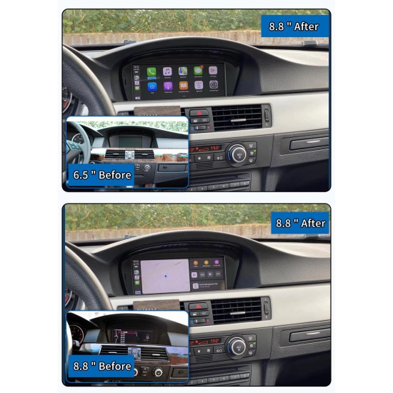 BMW E60, E61, E63, E64, M5, M6, E90, E91, E92, E93, M3 Wireless Car Play / Android Auto Head Unit