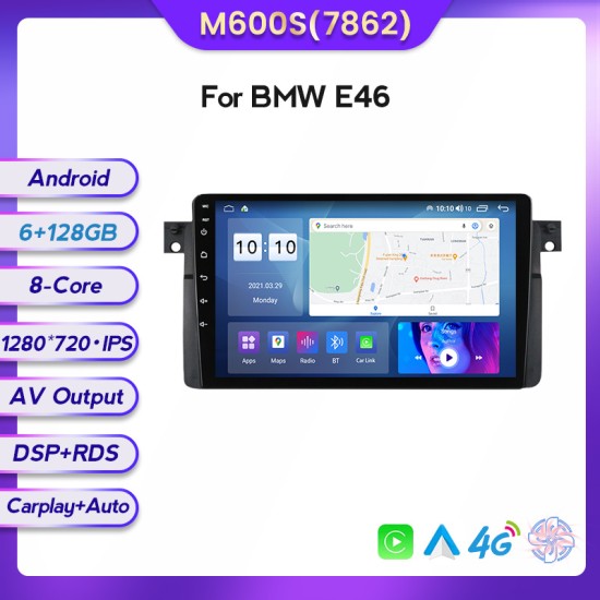 BMW E46 1998-2005 Android Head Unit free Apple Car Play