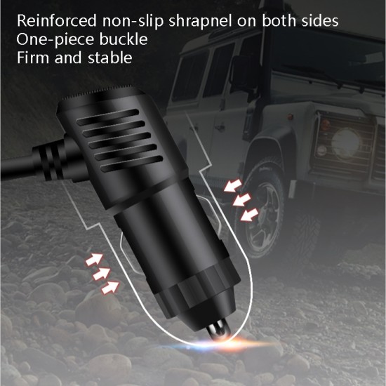 Car Cigarette Lighter Multi-Function Mobile Phone Charging USB Car Charge 12/24V Adapter Plug(Black Red)