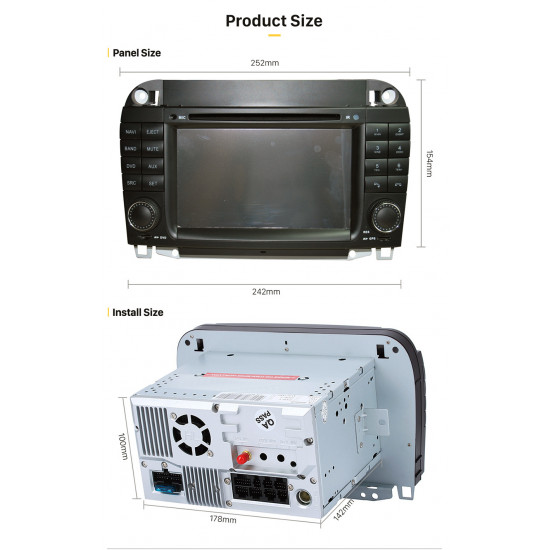 Mercedes-Benz CL-W215/S-W220 Android Head Unit