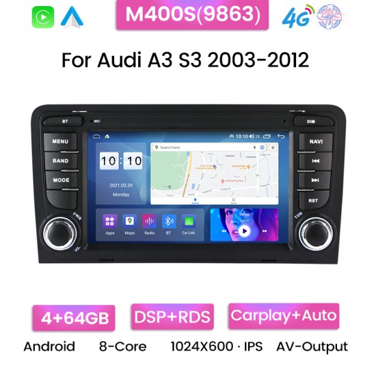 Audi A3 2003-2011 RS3 Android Head Unit with free wireless Apple Car Play