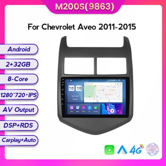 CHEVROLET Aveo Sonic 2011-2015 Android Head Unit with free wireless Apple Car Play