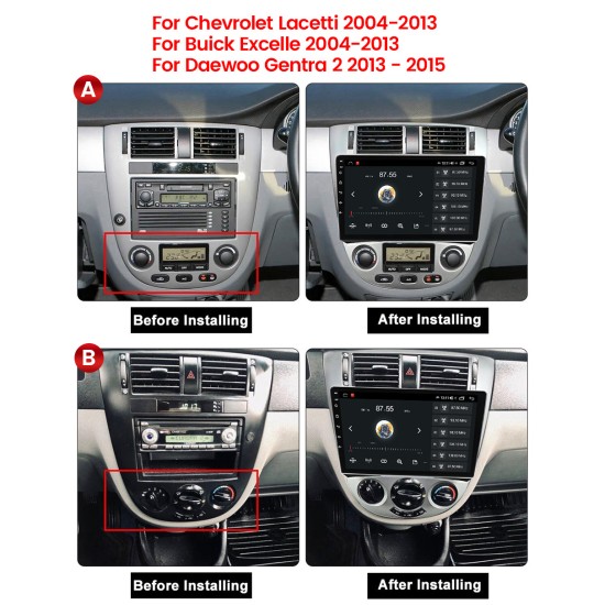 Chevrolet lacetti j200 2007 Android Head Unit with free wireless Apple Car Play