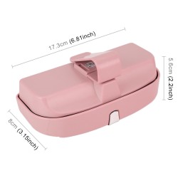 Car Multi-functional Glasses Case Sunglasses Box with Card Slot, Flat Style (Pink)