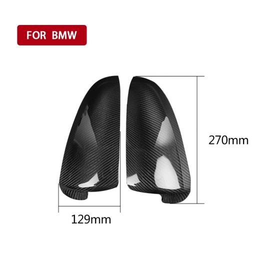 2 PCS Car Carbon Fiber Rearview Mirror Shells for 2012-2017 BMW F10 M5, Left and Right Drive Universal