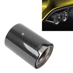 Car Modified Glossy Surface Exhaust Pipe Carbon Fiber Tail Throatfor BMW M2 / M3 / M4 / M5, 73mm