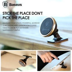 Baseus 360 Degree Rotatable Universal Magnetic Mount Holder with Sticker for iPhone, Galaxy, Huawei, Xiaomi, LG, HTC and Other Smart Phones(Rose Gold)