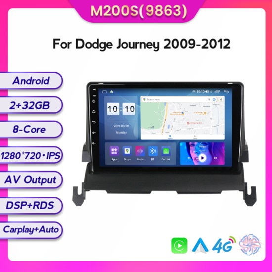 Dodge Journey 2009-2012 Android Head Unit with free wireless Apple Car Play