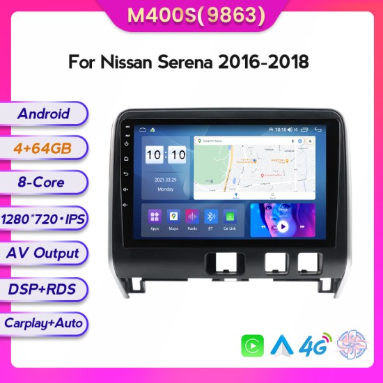 Nissan Serena 2016-2018 Android Head Unit with free wireless Apple Car Play