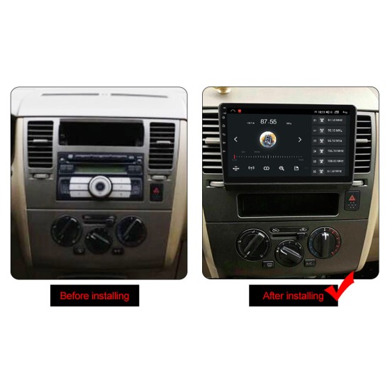 Nissan Tiida 2005-2010 Android Head Unit with free wireless Apple Car Play