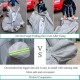 PEVA Anti-Dust Waterproof Sunproof Sedan Car Cover with Warning Strips, Fits Cars up to 5.1m(199 inch) in Length