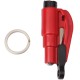 3 in 1 Car Emergency Hammer / Key Chain / Knife Broken Glass Portable Tool(Red)