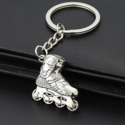 Creative Simulation Skates Keychain Personalized Pendant Gift(Silver)