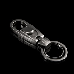 JOBON ZB-071 Men Waist Hang Keychain Simple Car Key Chain Pendant Keychain(Black)
