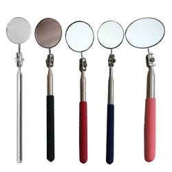 3 PCS Car Repair Detection Mirror Universal Folding Telescopic Mirror Welding Chassis Inspection Mirror, Model: Pink Handle 50mm