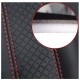 Fiber Leather Embossed Car Seat Belt Shoulder Cover Protector 6.5X23cm(Wine Red)